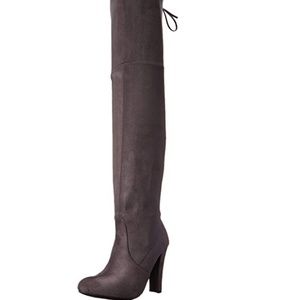 Steve Madden 'Gorgeous' Grey Over The Knee Boots
